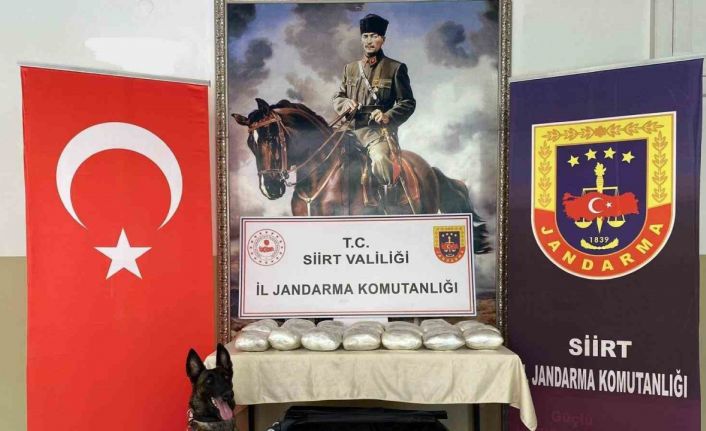 Siirt’te yolcu otobüsüne emanet olarak verilen valizden 40 kilo esrar çıktı