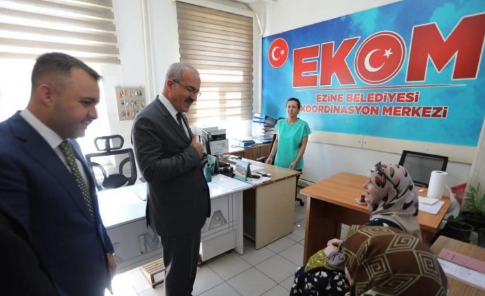 Vali Ömer Toraman’dan, Ezine Belediye Başkanı Güray Yüksel’e iade-i ziyaret