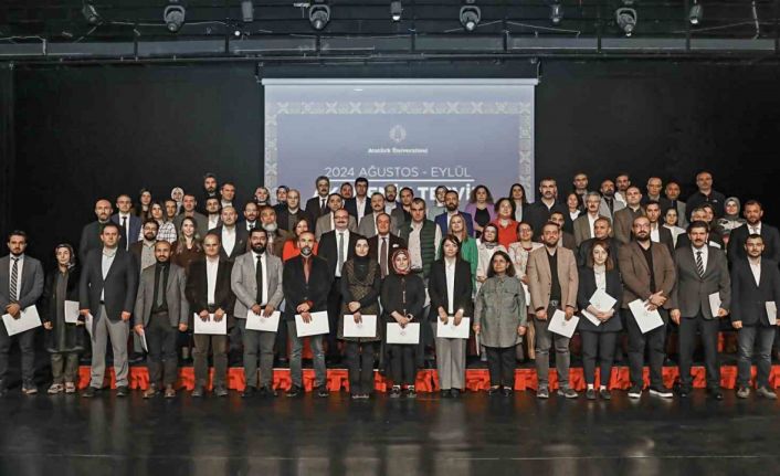 Atatürk Üniversitesi’nde bilimsel teşvik töreni ağustos ve eylül ayı ile devam ediyor