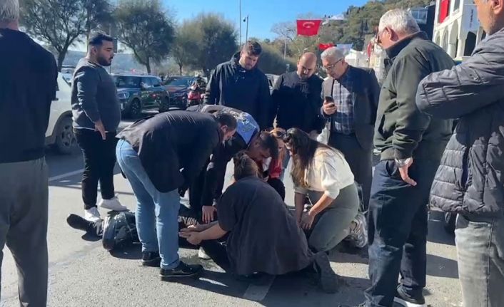 Lüks cipe çarpan motosikletli zabıta yaralandı: Ağlayan kadın sürücü bir an olsun başından ayrılmadı