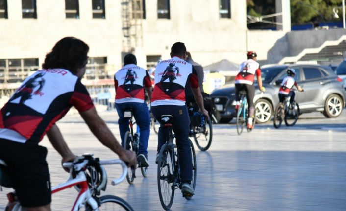 Şiddet olaylarına dikkat çeken sporcular bin 250 kilometre pedal çevirecek