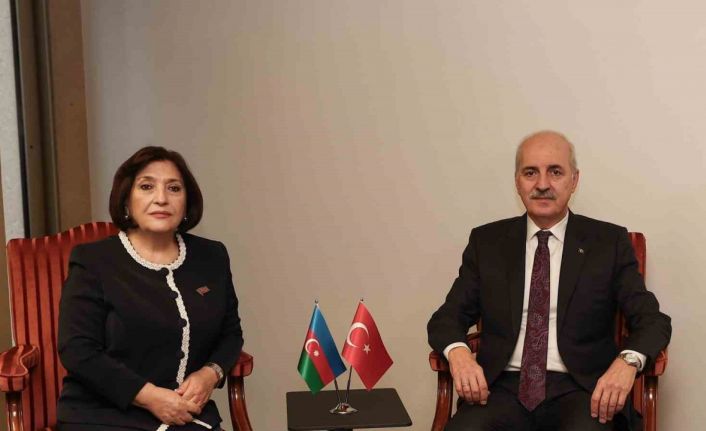 TBMM Başkanı Kurtulmuş, Azerbaycan Milli Meclis Başkanı Gafarova ile görüştü