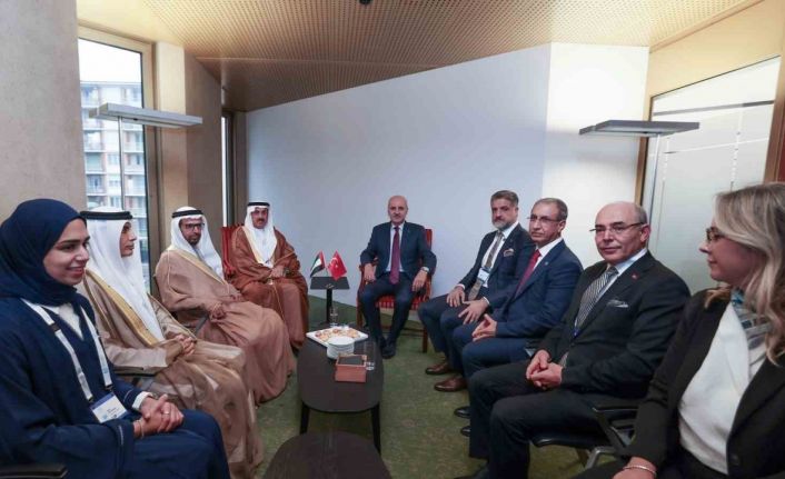 TBMM Başkanı Kurtulmuş, BAE Federal Konsey Başkanı Ghobash ile bir araya geldi