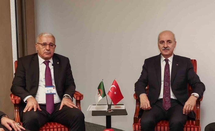 TBMM Başkanı Kurtulmuş, Cezayir Ulusal Halk Meclisi Başkanı Boughali ile görüştü