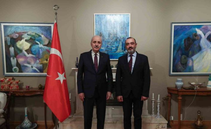 TBMM Başkanı Kurtulmuş, Dünya Ticaret Örgütü nezdinde Türkiye Daimi Temsilcisi Büyükelçi Acarsoy ile bir araya geldi