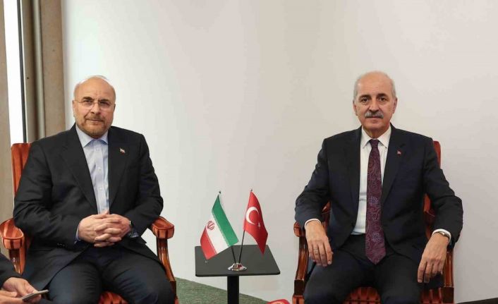 TBMM Başkanı Kurtulmuş, İran İslami Şura Meclisi Başkanı Galibaf ile bir araya geldi