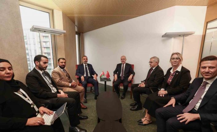 TBMM Başkanı Kurtulmuş, Umman Sultanlığı Şura Meclisi Başkanı Al Maawali ile bir araya geldi