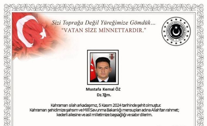 Beykoz Su Altı Savunma Komutanlığı’nda meydana gelen kazada 1 asker şehit oldu