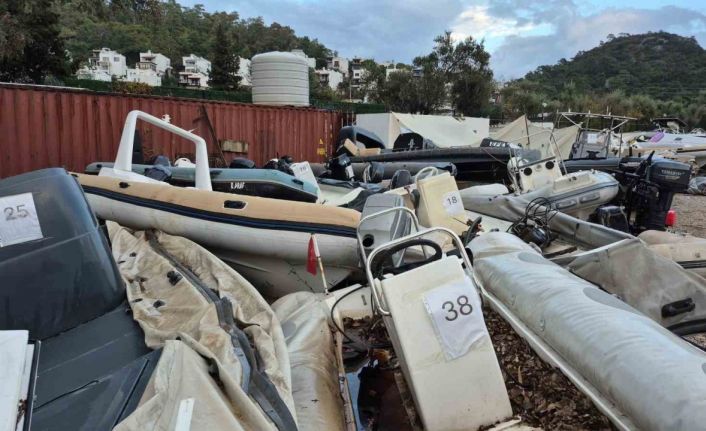 Bodrum’da operasyonlarda ele geçirilen deniz taşıtları ihaleyle satıldı