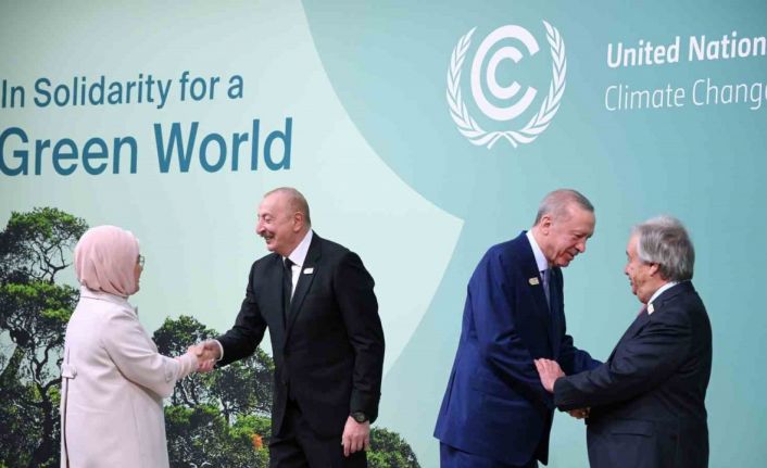 Cumhurbaşkanı Erdoğan ve Emine Erdoğan, BM Genel Sekreteri Guterres ve Azerbaycan Cumhurbaşkanı Aliyev tarafından karşılandı