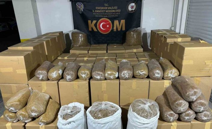 Eskişehir’de piyasa değeri 400 bin TL olan 2 ton kıyılmış tütün ele geçirildi