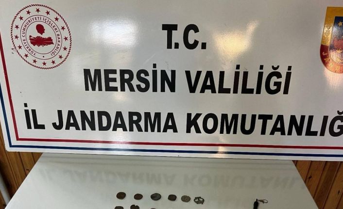 Mersin’de Bizans ve Roma dönemine ait sikkeler ve yüzük ele geçirildi