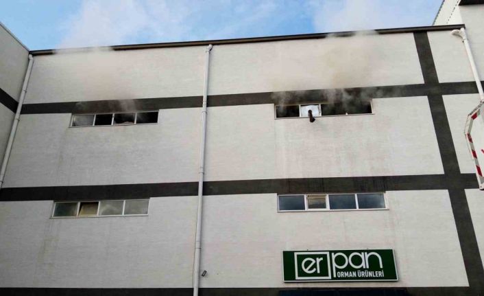 Mobilya fabrikasında korkutan yangın