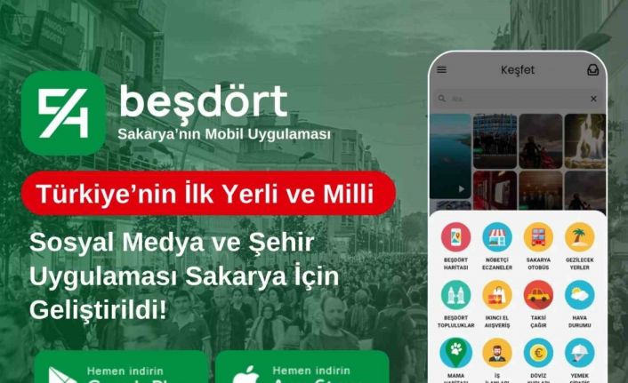 Türkiye’nin ilk yerli ve milli sosyal medya şehir uygulaması ‘BeşDört’ yayında