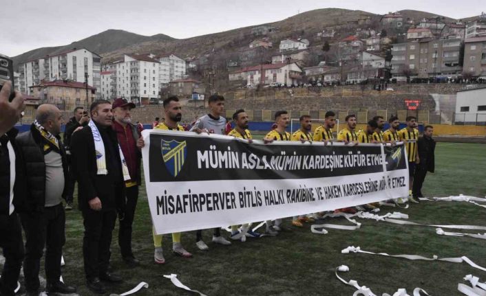 Bitlis’te bölgesel amatör maçta olaylar çıktı