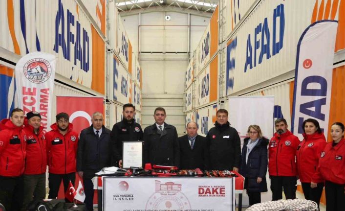 DAKE’ye arama kurtarma ekipmanı