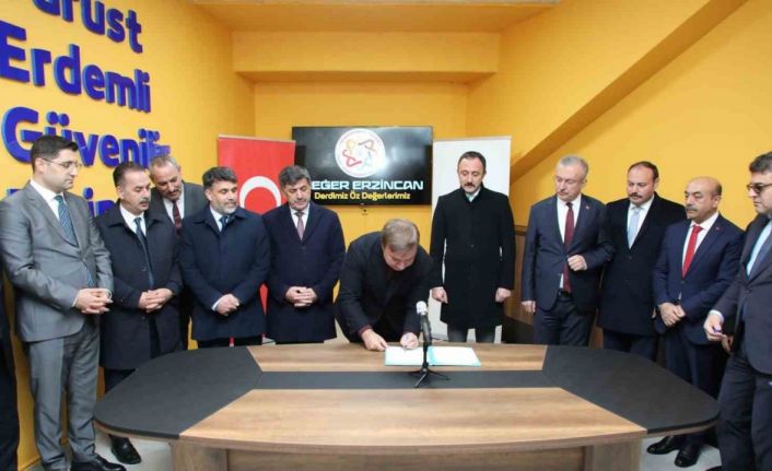 Değer Erzincan Projesi Merkez Ofisi’nin açılışı ve protokol imza töreni yapıldı
