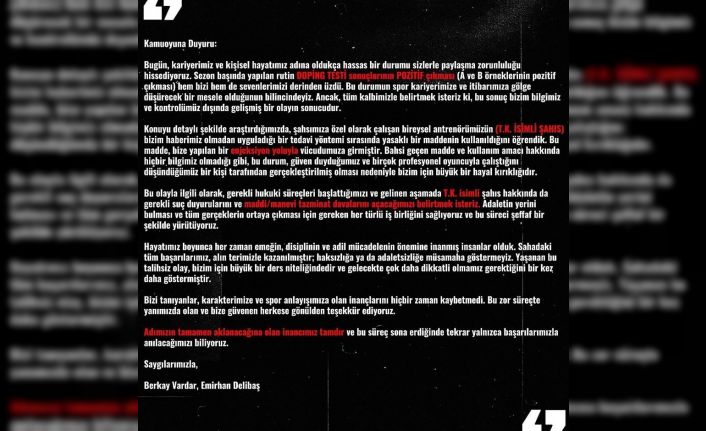 Emirhan Delibaş ve Berkay Vardar’a doping şoku: 4 yıl futboldan men edildiler