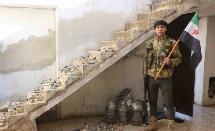 Tel Rıfat’ta terör örgütü PKK/YPG’ye ait onlarca EYP ele geçirildi