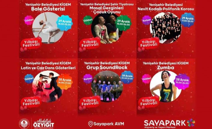 Yenişehir Belediyesinin yılbaşı etkinliklerinde sanat, eğlence ve müzik bir arada olacak