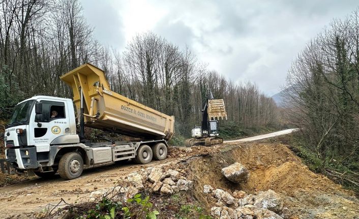 Akçakoca Subaşı Köyü’nde heyelan çalışması tamamlandı