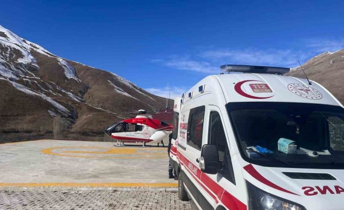 Ambulans helikopter 2 kez Bahçesaray’a uçtu