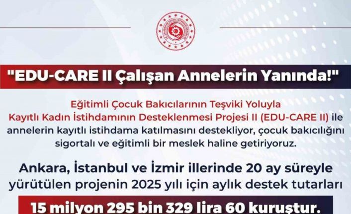 Bakan Işıkhan: “EDU-CARE II ile annelerin kayıtlı istihdama katılmasını destekliyoruz"