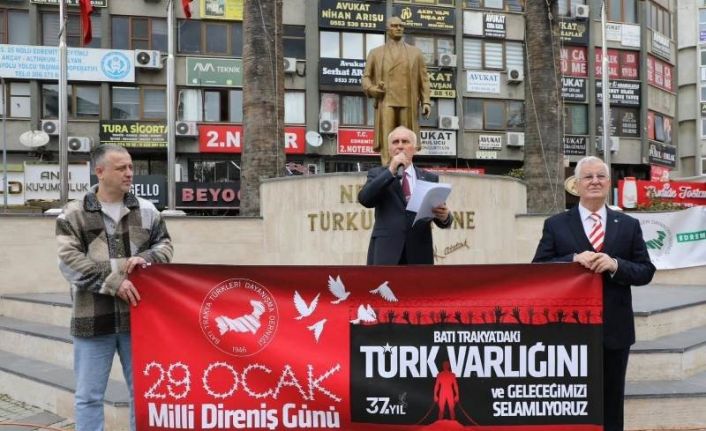 Batı Trakya Derneği, Edremit’te Millî Direniş Günü’nün 37. Yılını Kutladı