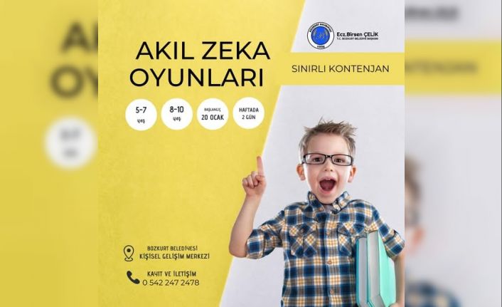 Bozkurt Belediyesinin Akıl Zeka Oyunları kursu kayıtları başladı.