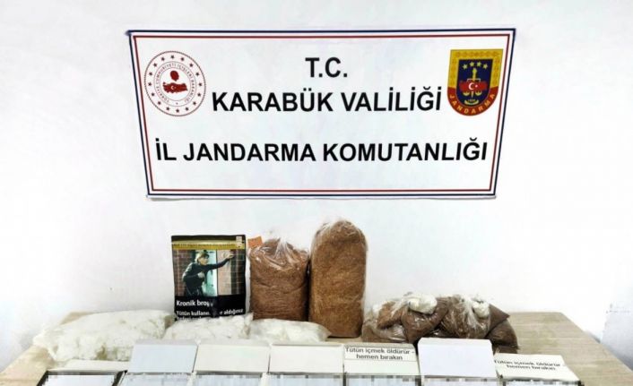 Jandarma binlerce adet makaron ve filtre ele geçirdi