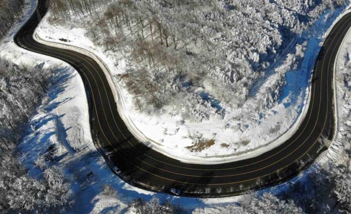 Kırklareli’nin beyaza bürünen yüksek kesimleri, karın ve doğanın uyumunu gözler önüne seriyor