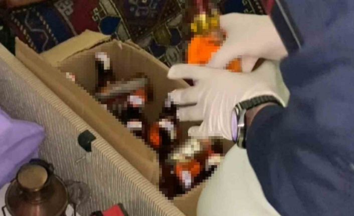 Sahte alkol üretip ticaretini yapan şahıs operasyonla yakalandı