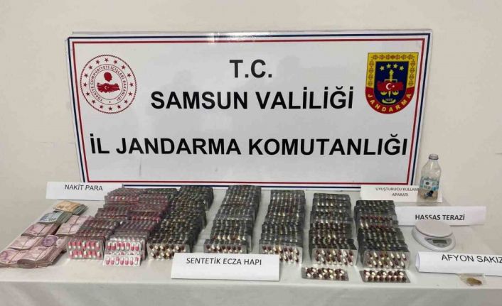 Samsun’da 4 bin 555 adet hapla yakalanan şahıs tutuklandı
