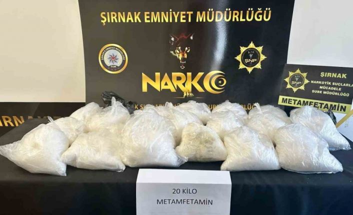 Şırnak’ta 20 kilo uyuşturucu ele geçirildi