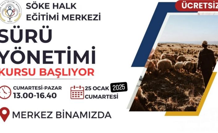 Söke Halk Eğitim Merkezi ’Sürü Yönetimi Kursu’ düzenliyor