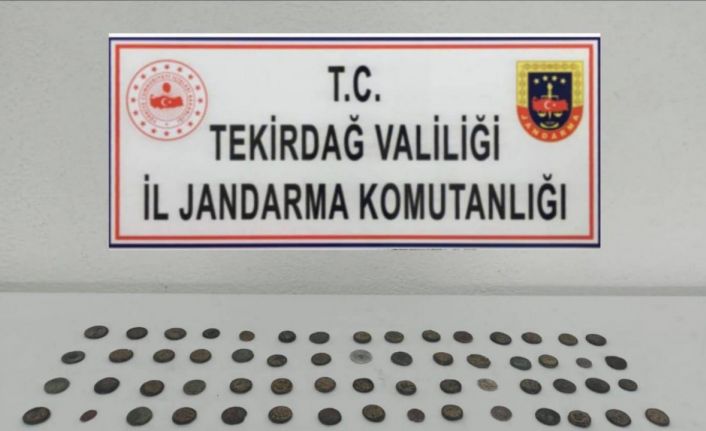 Tekirdağ’da tarihi eser niteliği taşıyan 79 adet sikke ele geçirildi