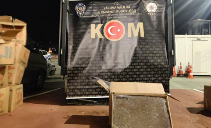 Yalova’da 3 milyon 360 bin dolu makaron ele geçirildi