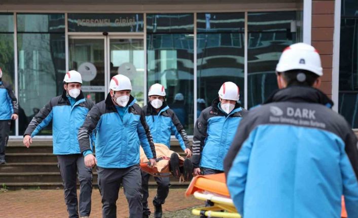 Yangın tahliye tatbikatı gerçekleştirildi