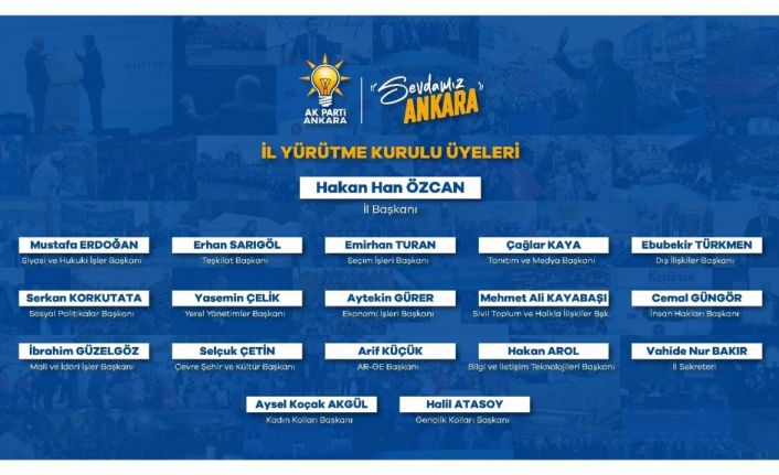 AK Parti Ankara İl Yürütme Kurulu listesi açıklandı