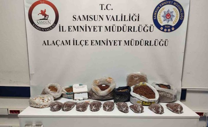 Alaçam’da kaçak tütün mamülleri operasyonu