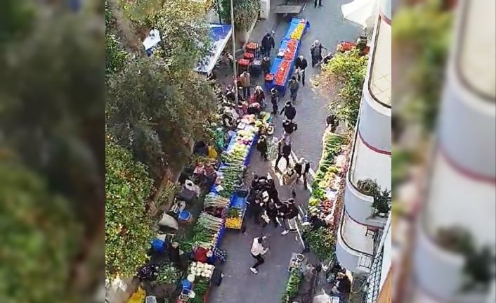 Aydın’da pazar yerinde yumruklu kavga
