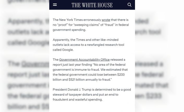 Beyaz Saray’dan ABD basınını hedef alan "usulsüzlük" açıklaması: "Anlaşılan Google’a erişimleri yok"