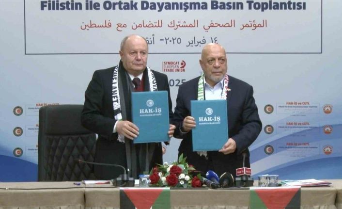 HAK-İŞ ve Lünban işçi sendikası CGTL’den Filistin’e destek toplantısı