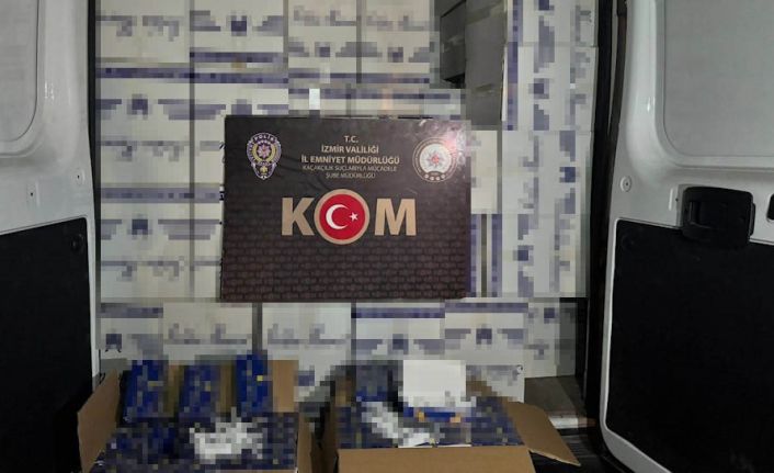İzmir’de 3 milyon lira değerinde kaçak makaron yakalandı