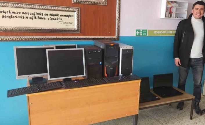 İzmirli hayırseverden Nazilli’deki okula bilgisayar desteği