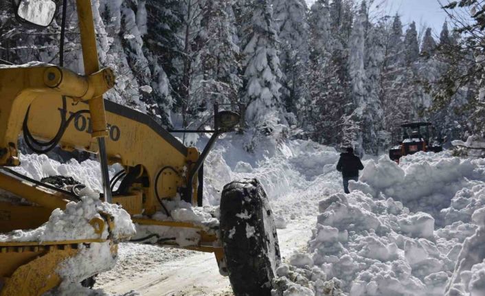 Kastamonu’da 206 köyün yolu, kar yağışı sebebiyle ulaşıma kapandı