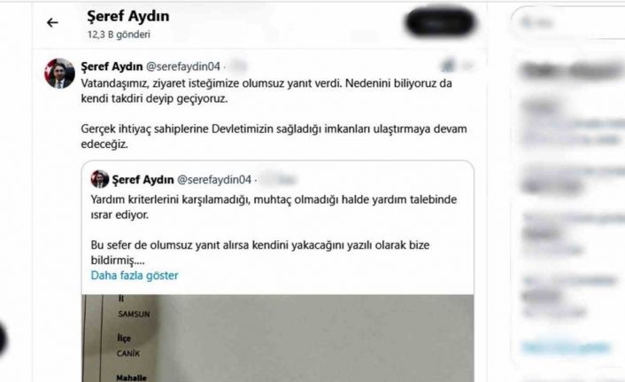 Kaymakam Aydın: "Vatandaşımız, ziyaret isteğimize olumsuz cevap verdi"