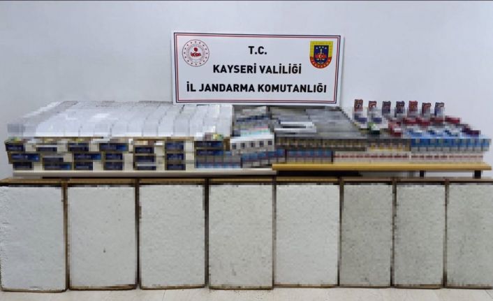Kayseri’de 1 milyon 150 bin lira değerinde kaçak sigara ele geçirildi