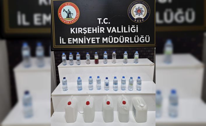 Kırşehir’de 34 litre kaçak alkol ele geçirildi