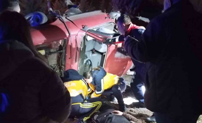 Kontrolden çıkan otomobil tarlaya devrildi: 1 yaralı